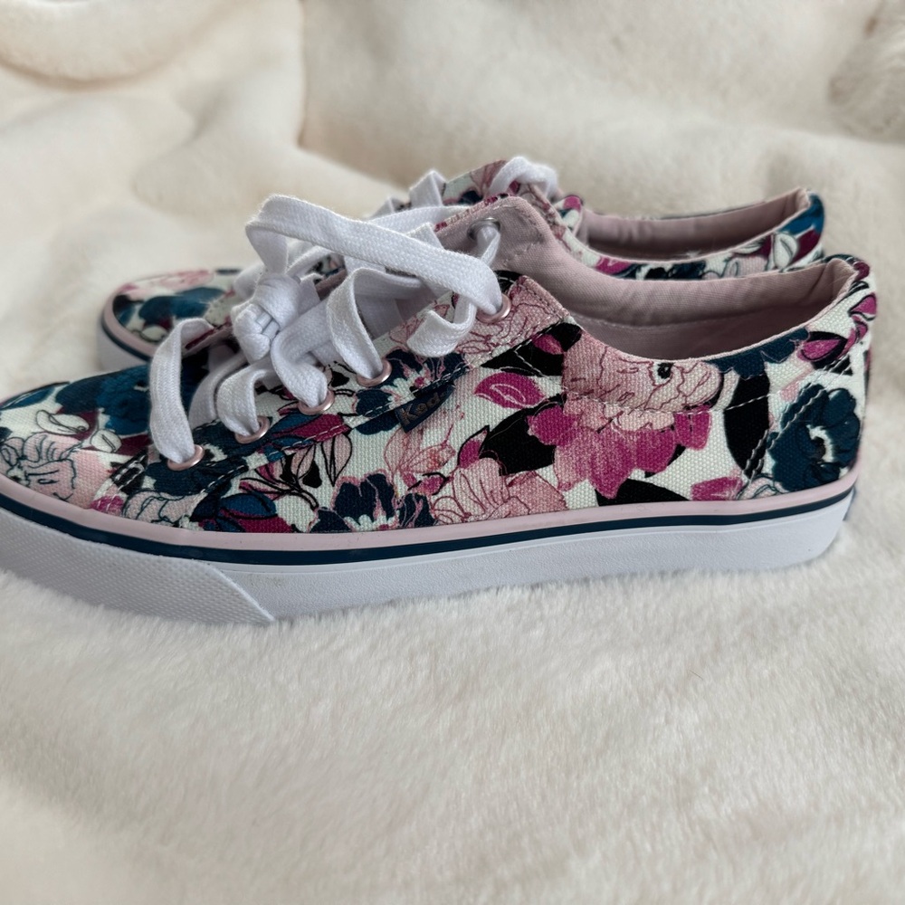Floral Canvas Sneakers with White Laces